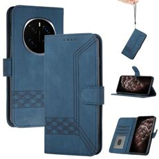 Custodia per telefono in pelle Flip Cubic Skin Feel For Honor Magic7 (blu)