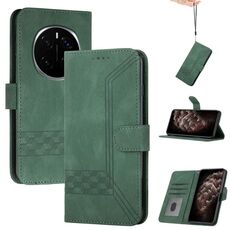 Custodia per telefono in pelle Flip Cubic Skin Feel For Honor Magic7 (verde)