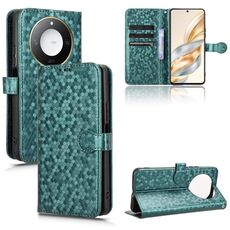 Per Honor X9c Smart / X60 5G Custodia in pelle con trama a nido d'ape (verde)
