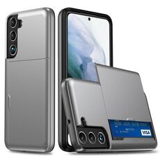Per Samsung Galaxy S25+ 5G Custodia antiurto con slot per schede (grigio)