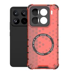 Per Xiaomi 15 Pro Honeycomb Anello Magnetico Antiurto Custodia per Telefono (Rosso)