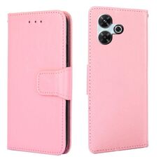 Per Redmi 13 4G Custodia in pelle con texture di cristallo (rosa)