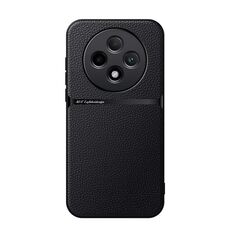 Per OPPO Reno12 F 5G Custodia per telefono antiurto magnetica in pelle Litchi con copertura completa (nera)