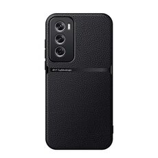 Per OPPO Reno12 Global Litchi Leather Magnetic Full Coverage Antiurto Custodia per telefono (Nero)