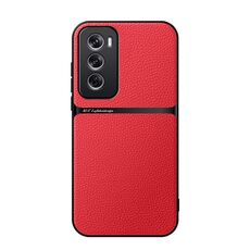 Per OPPO Reno12 Global Litchi Leather Magnetic Full Coverage Antiurto Custodia per telefono (Rosso)
