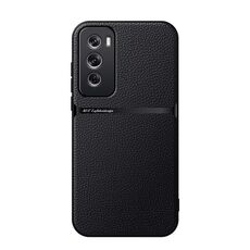 Per OPPO Reno12 Pro Custodia per telefono antiurto magnetica in pelle Litchi globale a copertura totale (nera)