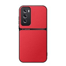 Per OPPO Reno12 Pro Custodia per telefono antiurto magnetica in pelle Litchi globale a copertura totale (rossa)