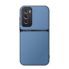 Per OPPO Reno12 Pro Custodia per telefono antiurto magnetica in pelle Litchi globale a copertura totale (blu)