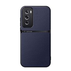 Per OPPO Reno12 Pro Custodia per telefono antiurto magnetica in pelle Litchi globale a copertura totale (blu navy)