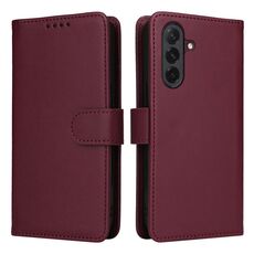 Per Samsung Galaxy A26 5G BETOPNICE BN-005 2 in 1 Custodia staccabile in vera pelle (rosso vino)