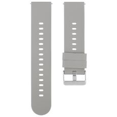 Cinturino per orologio in silicone con fibbia in acciaio tinta unita da 18 mm (grigio)