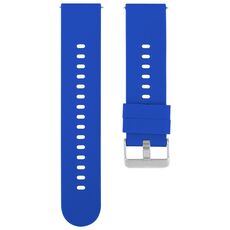 Cinturino per orologio in silicone con fibbia in acciaio tinta unita da 18 mm (blu scuro)