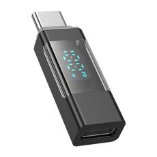 Adattatore per display Borofone BV25 USB-C / Tipo-C maschio a Tipo-C femmina (nero)