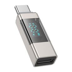 Adattatore per schermo Borofone BV25 USB-C / Tipo-C maschio a Tipo-C femmina (grigio)
