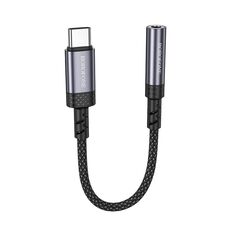 Borofone BV24 15cm Graceful Cavo convertitore audio digitale da tipo C a 3,5 mm (grigio metallo)