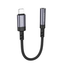 Borofone BV24 15cm Graceful 8 Pin a 3,5mm Cavo convertitore audio digitale (grigio metallo)