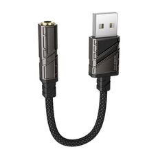 Borofone BV23 Scheda audio esterna Dignity USB da 15 cm a 3,5 mm (nera)