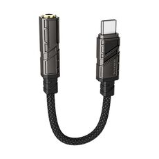 Convertitore audio digitale Borofone BV23 da 15 cm tipo C a 3,5 mm Dignity (nero)