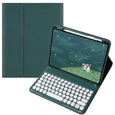 Per OPPO Pad 3 / Pad 2 Custodia in pelle con tastiera Bluetooth color caramella, tasto rotondo con touchpad (verde)