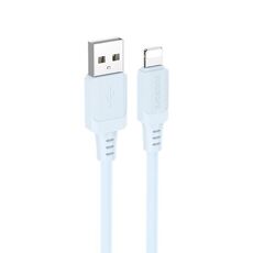 Borofone BX115 Lotto Cavo di ricarica USB 2.4A a 8 pin, lunghezza: 1 m (blu)