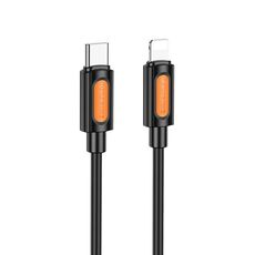 Borofone BX114 Structure PD27W Cavo dati di ricarica rapida da tipo C a 8 pin, lunghezza: 1 m (nero)