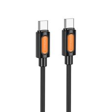 Borofone BX114 Structure PD60W Cavo dati di ricarica rapida da tipo C a tipo C, lunghezza: 1 m (nero)