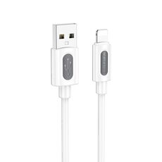 Borofone BX114 Structure Cavo dati di ricarica USB 2.4A a 8 pin, lunghezza: 1 m (bianco)