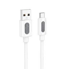 Borofone BX114 Structure Cavo dati di ricarica USB a Micro USB 2.4A, lunghezza: 1 m (bianco)