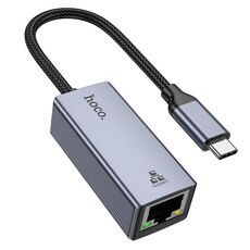 Adattatore Ethernet USB-C/Tipo-C hoco UA37 1000 Mbps a RJ45, lunghezza: 1,2 m (grigio)