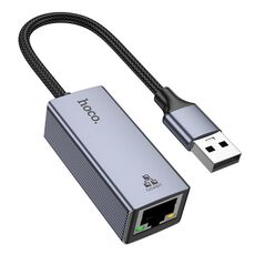 Adattatore Ethernet USB-A a RJ45 hoco UA37 1000 Mbps, lunghezza: 1,2 m (grigio)