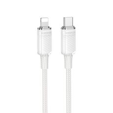 Borofone BU56 Succeed PD27W Cavo dati di ricarica rapida da tipo C a 8 pin, lunghezza: 1,2 m (bianco)