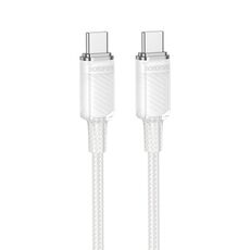 Borofone BU56 Succeed PD60W Cavo dati di ricarica rapida da tipo C a tipo C, lunghezza: 1,2 m (bianco)