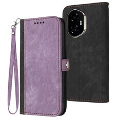 Per Honor 300 Custodia in pelle con cinturino a doppia piega e fibbia laterale (viola)