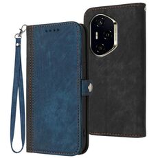 Per Honor 300 Pro / Honor 300 Ultra Custodia in pelle con cinturino a doppia piega e fibbia laterale (Royal)