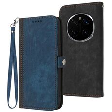 Custodia in pelle per telefono con cinturino a doppia piega e fibbia laterale per Honor Magic7 (Royal)