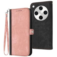 Per OPPO Find X8 Pro Custodia in pelle con cinturino a doppia piega e fibbia laterale (rosa)