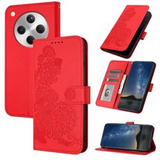 Per OPPO Find X8 Datura Flower Custodia in pelle con stampa flip (rosso)