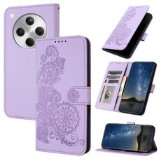 Per OPPO Find X8 Datura Flower Custodia in pelle con stampa flip (viola)