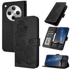 Per OPPO Find X8 Datura Flower Custodia in pelle con stampa flip (nero)