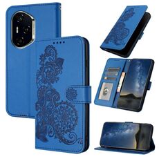Per Honor 300 Pro / Honor 300 Ultra Datura Flower Custodia in pelle con stampa flip (blu)