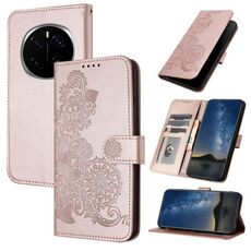 Custodia per telefono in pelle con motivo a fiore di Datura per Honor Magic7 Pro (oro rosa)