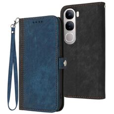 Per vivo Y300 / vivo V40 Lite 4G / 5G IDN Custodia in pelle con cinturino a doppia piega con fibbia laterale (Royal)