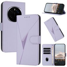 Custodia per telefono in pelle con fibbia a triangolo For Honor Magic7 (viola chiaro)