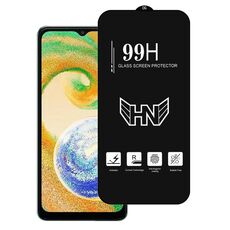 Per Samsung Galaxy A04s Pellicola in vetro temperato a schermo intero con grande arco in alluminio