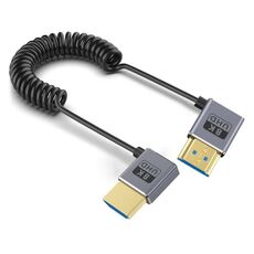 Cavo HDMI 2.1 coassiale a spirale da 0,7 m 8K 48 Gbps, porta: gomito destro-sinistro