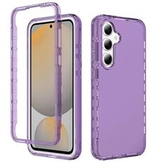 Per Samsung Galaxy S24 FE 5G Custodia antiurto trasparente sfumata in PC + TPU per telefono (viola)