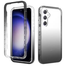 Per Samsung Galaxy S23 FE 5G Custodia antiurto trasparente sfumata in PC + TPU per telefono (nero)