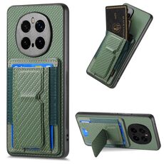 Custodia per telefono con supporto elastico pieghevole in fibra di carbonio per Honor Magic7 Pro (verde)