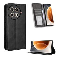Per Tecno Camon 30S 4G / 30S Pro 4G Custodia per telefono in pelle con fibbia magnetica e texture retrò (nero)