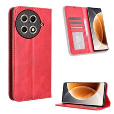 Per Tecno Camon 30S 4G / 30S Pro 4G Custodia per telefono in pelle con fibbia magnetica e texture retrò (rosso)